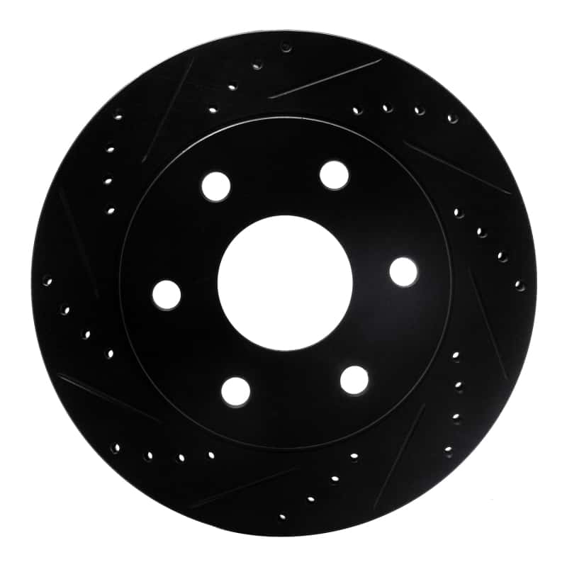 R1 Concepts — R1 2021-2025 Ford F-150 4WD Rear Left Drilled & Slotted Black Brake Rotor
R1 Brake Rotor Drill - view 1