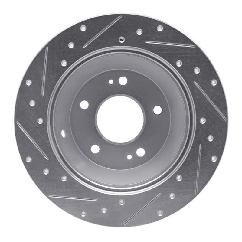 R1 Concepts — R1 10-21 Hyundai Santa Fe Rear Right Drilled & Slotted Silver Brake Rotor
R1 Brake Rotor Drill - view 5