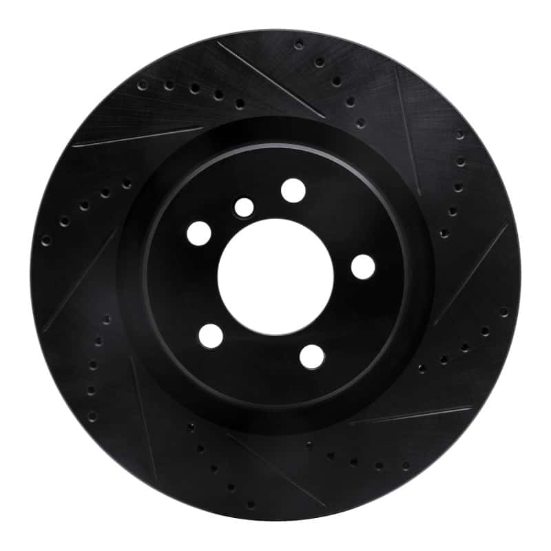 R1 Concepts — R1 06-12 Land Rover Range Rover Front Right Drilled & Slotted Black Brake Rotor
R1 Brake Rotor Drill - view 1