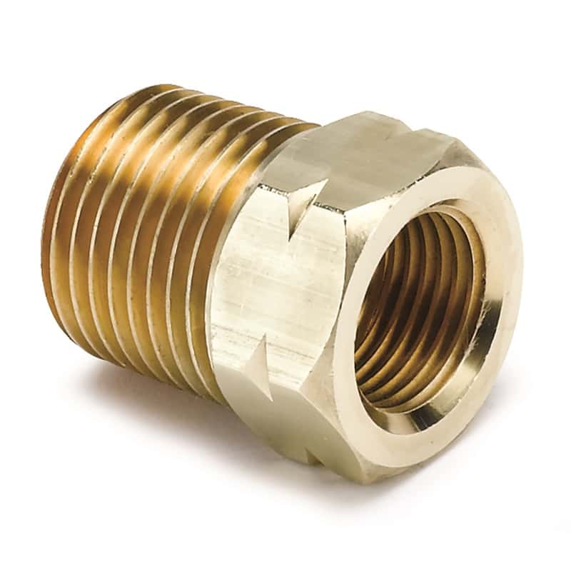 AutoMeter — AutoMeter Fitting Adapter 1/2in. NPT Male Brass For Auto Gauge Mech. Temp.
1/2 NPT TEMP FIT - view 1