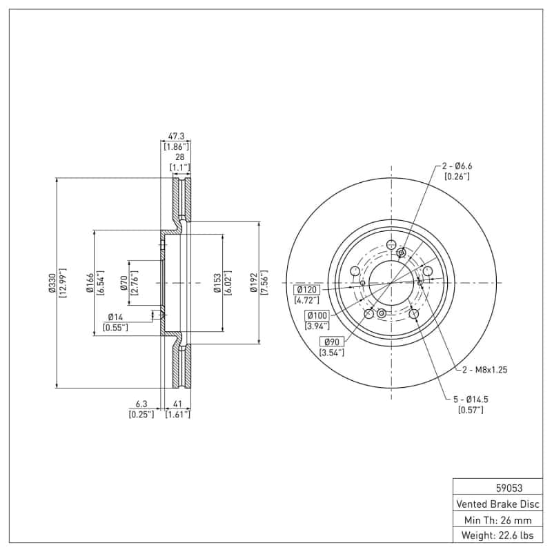 DFC — DFC 07-20 Acura MDX Front GeoSPEC Coated Rotor
DFC Brake Rotor - view 6