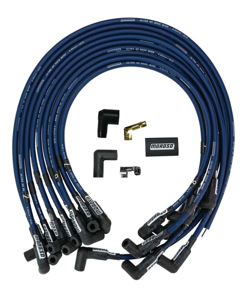 Moroso — Moroso Chevrolet Big Block Ignition Wire Set - Ultra 40 - Unsleeved - HEI - Crab Cap - Blue - view 1