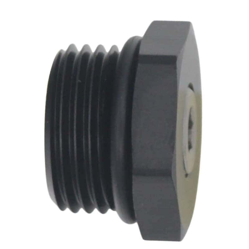 DeatschWerks — DeatschWerks 8AN ORB Male Plug Fitting with 1/8in NPT Gauge Port - Anodized Matte Black
Lines & Fittings - view 1