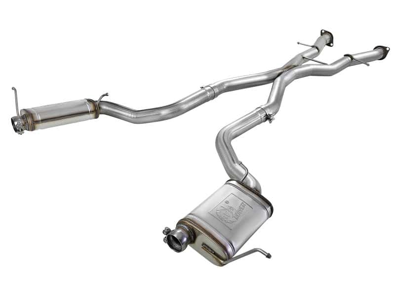 aFe — aFe MACHForce XP 12-17 Jeep Grand Cherokee WK2 SRT8 V8-6.4L 304SS Cat-Back Exhaust w/o Resonator
Cat-Back Exhaust - view 1