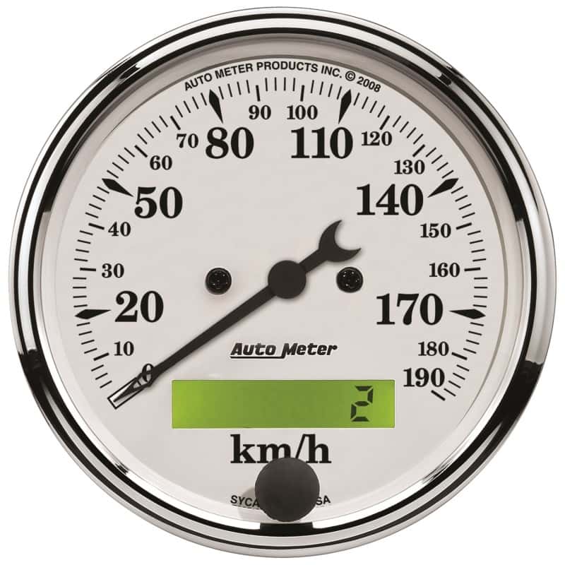AutoMeter — Autometer 3 1/8in 0-190km/h Old Tyme Elec. Programmable Speedometer
3-1/8" SPEEDO, 190 K - view 1