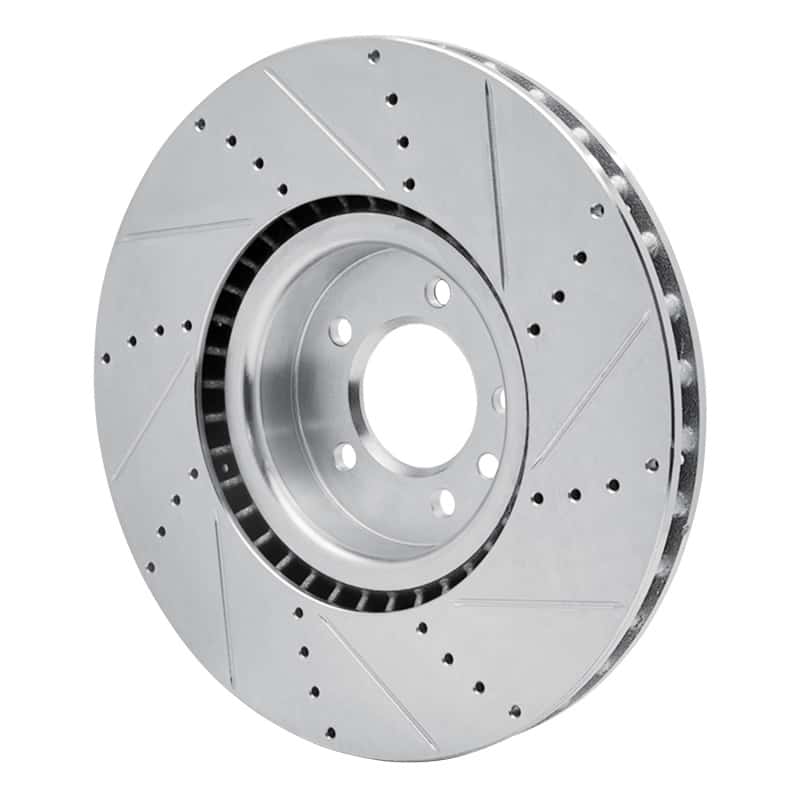 R1 Concepts — R1 10-17 Land Rover Range Rover Front Left Drilled & Slotted Silver Brake Rotor
R1 Brake Rotor Drill - view 4