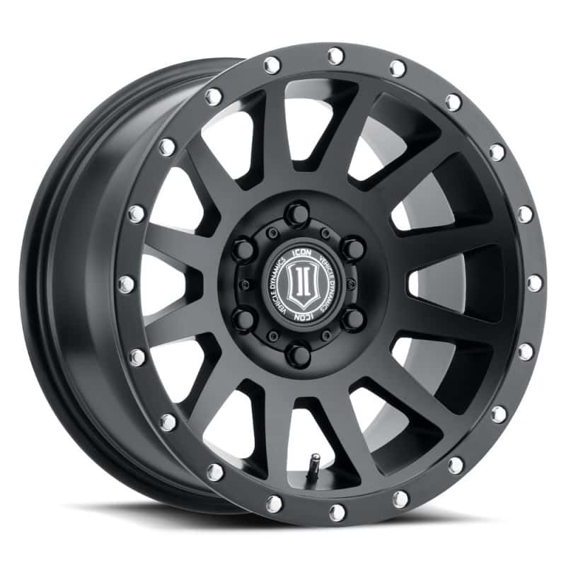 ICON — ICON Compression 17x8.5 6x5.5 0mm Offset 4.75in BS 106.1mm Bore Satin Black Wheel
COMPRESSION WHEEL - view 1