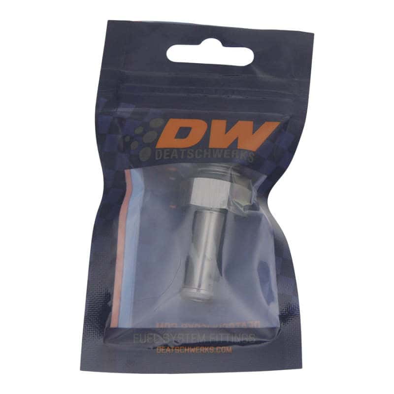 DeatschWerks — DeatschWerks 6AN ORB Male To 3/8in Barb Fitting (Single Barb - Incl O-Ring)
Lines & Fittings - view 2