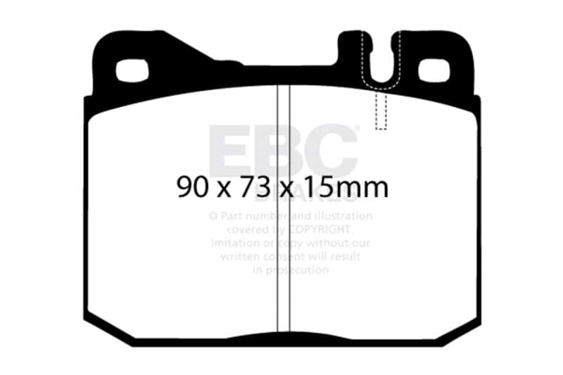 EBC — EBC 76-79 Mercedes-Benz 230 Redstuff Front Brake Pads
Disc Brake Pad - view 1