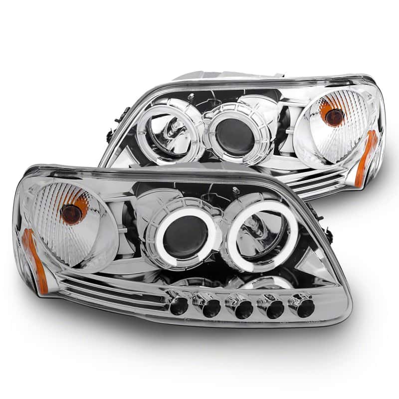Raxiom — Raxiom 97-03 Ford F-150 LED Halo Projector Headlights- Chrome Housing (Clear Lens)
Headlights - view 1