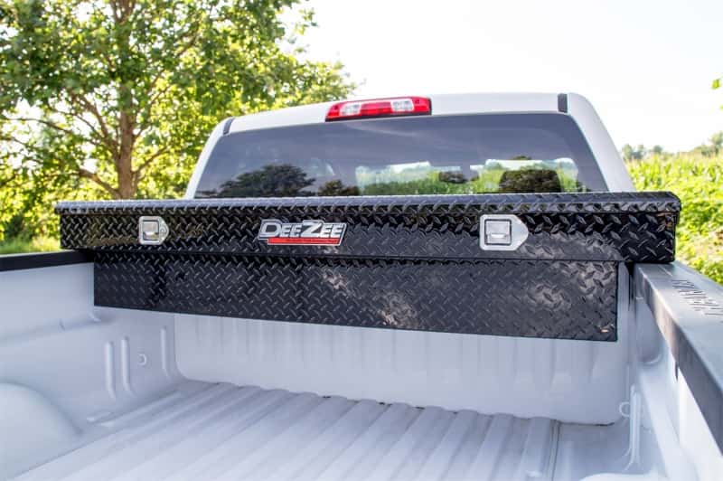 Dee Zee — Dee Zee Universal Tool Box - Red Crossover - Single Lid Black BT Full Size
ToolBxTrkBedRTR - view 6