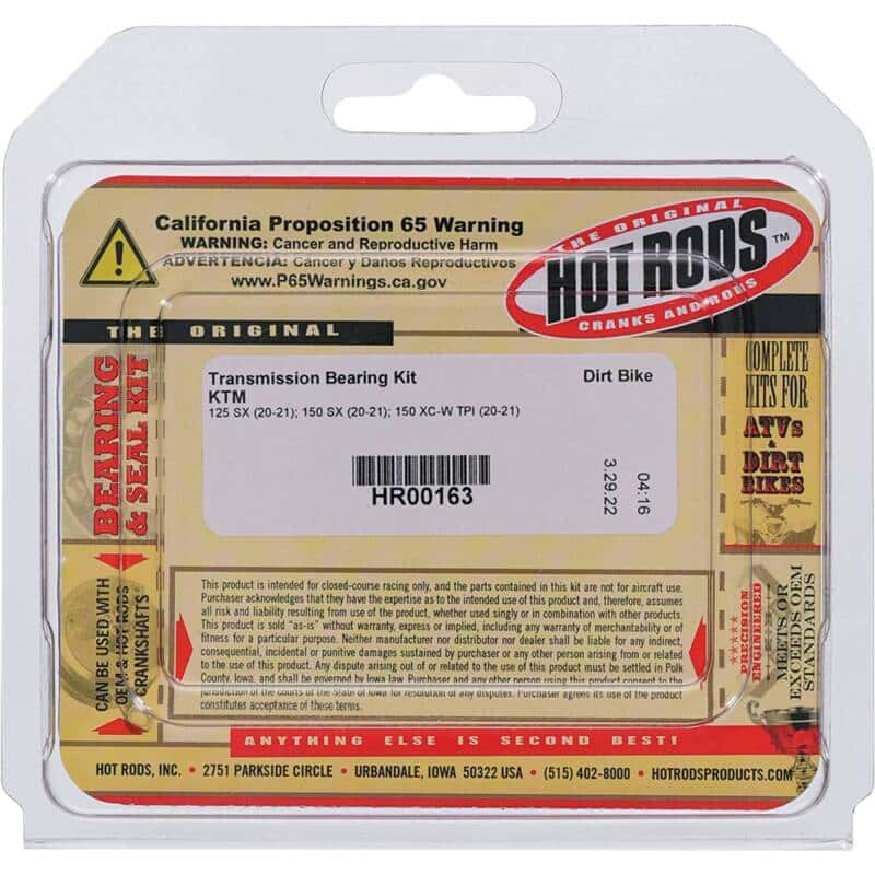 Hot Rods — Hot Rods 20-21 KTM 125 SX 125cc Transmission Bearing Kit - view 4