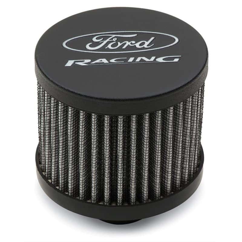 Ford Racing — Ford Racing Black Crinkle Unshielded Breather w/Ford Racing Logo
VlvCvrBreatherStd - view 2