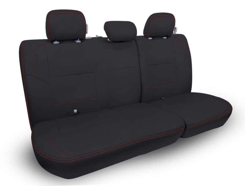 PRP Seats — PRP 12-15 Toyota Tacoma Rear Bench Cover Double Cab - Black with Red Stitching
Seat Covers - view 2