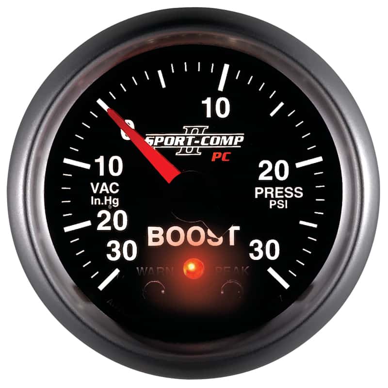 AutoMeter — Autometer Sport-Comp II 52mm 30 IN HG / 30 PSI Electronic Boost/Vacuum Gauge
2-1/16" BOOST-VAC, 3 - view 10