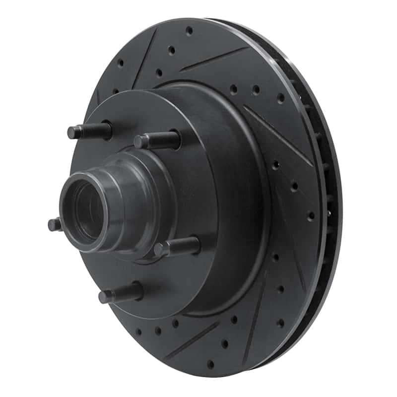 R1 Concepts — R1 94-03 Ford E-150 Econoline Front Left Drilled & Slotted Black Brake Rotor
R1 Brake Rotor Drill - view 2
