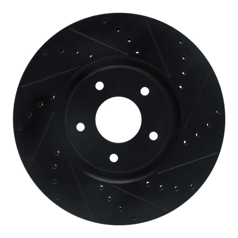 R1 Concepts — R1 07-17 Nissan Sentra Front Right Drilled & Slotted Black Brake Rotor
R1 Brake Rotor Drill - view 1