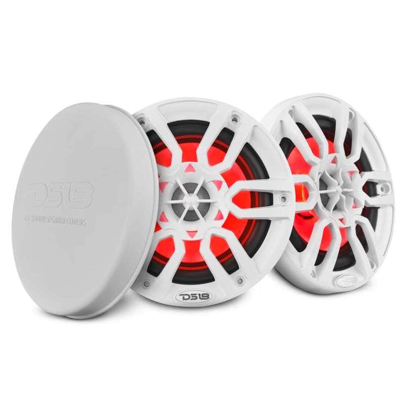 DS18 — DS18 NXL Series Coaxial Marine Speaker w/ RGB Lights 6.5in 2-Way 100 Watts RMS 4 ohm White - view 6