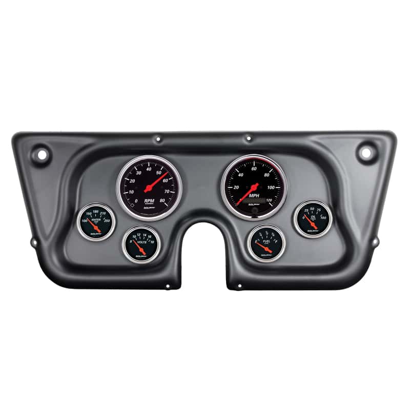 AutoMeter — Autometer Designer Black 67-72 Chevy Truck C/K/K5/Suburban Dash Kit 6pc Tach/MPH/Fuel/Oil/WTMP/Volt
GA KT CHV TRK 67-72D - view 1