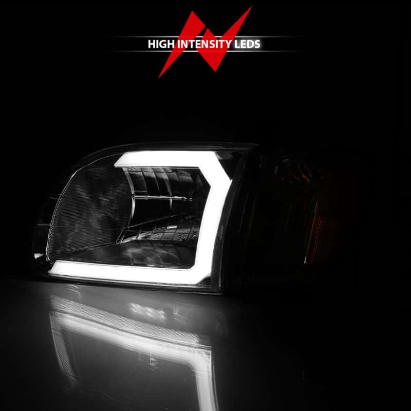 ANZO — ANZO 00-04 Toyota Tundra (Reg/Acc Cab Only) Crystal Headlights w/Lgt Bar Chrome w/Corner Lights 2pc
Head Light Set
HdLtSet - view 6