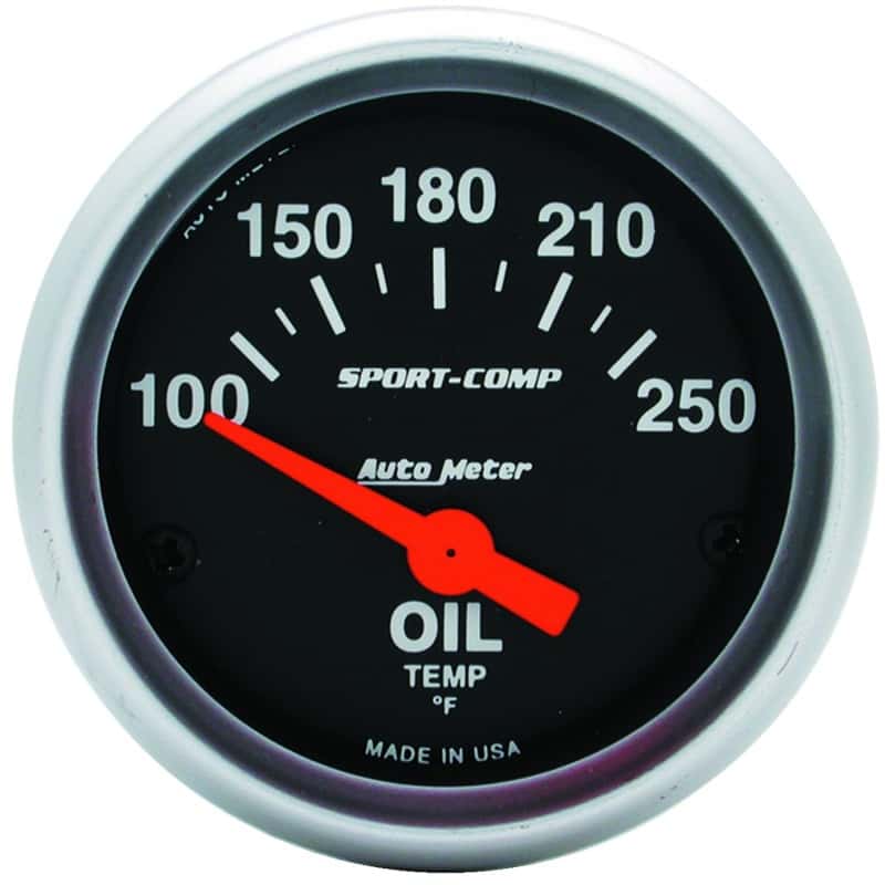 AutoMeter — Autometer Sport-Comp 52mm SSE 100-250F Oil Temperature Gauge
2" OIL TEMP, 100-250 - view 1