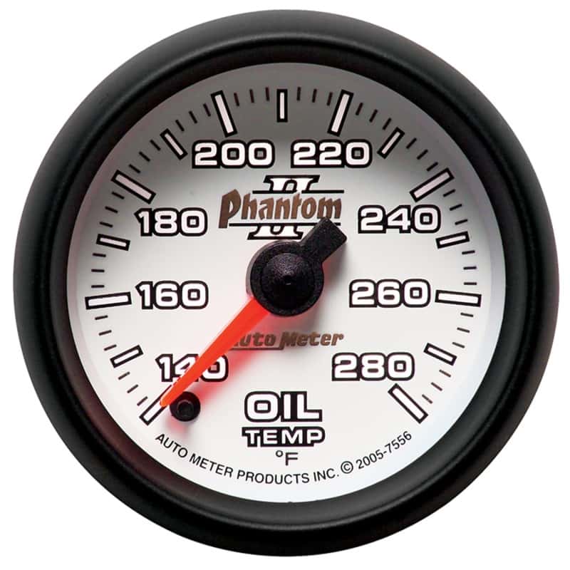 AutoMeter — Autometer Phantom II 52mm Full Sweep Electronic 140-280 Deg F Oil Temperature Gauge
2-1/16" OIL TEMP, 14 - view 4