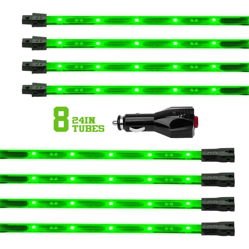 XKGLOW — XK Glow Tube Single Color Underglow LED Accent Light Car/Truck Kit Green - 8x24In - view 2