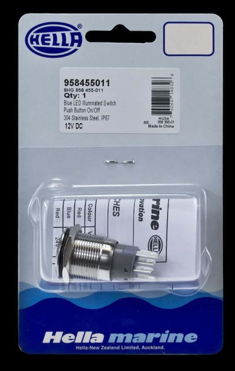Hella — Hella Switch On/Off Ring 12V Blue 8Hg - view 6
