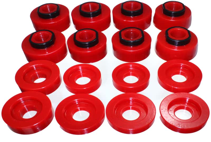 Energy Suspension — Energy Suspension 08-16 Ford F-250/F-350/F-450/F-550 Super Duty Crew Cab Red Body Mount Set
BodyMntBshKt - view 2