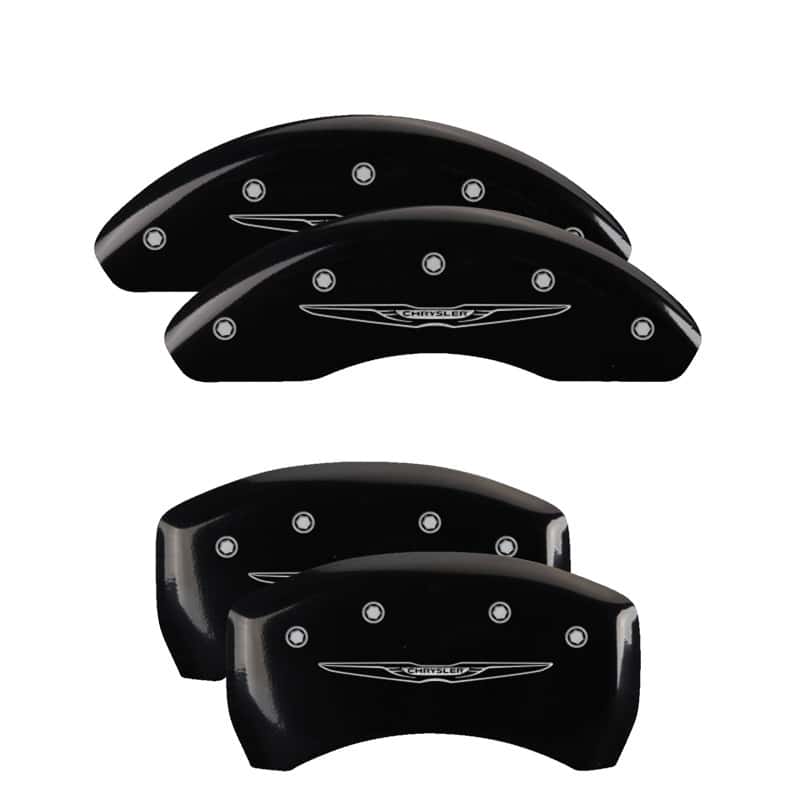 MGP — MGP 4 Caliper Covers Engraved Front & Rear Style 2/Chrysler Wing Black finish silver ch
Caliper Covers - view 1
