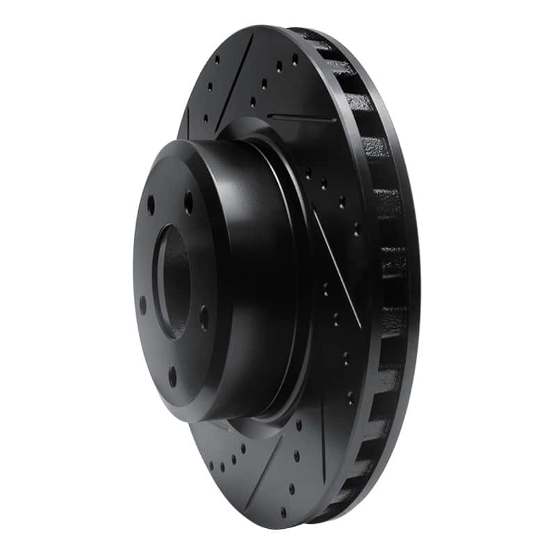 R1 Concepts — R1 05-06 Pontiac GTO Front Left Drilled & Slotted Black Brake Rotor
R1 Brake Rotor Drill - view 2
