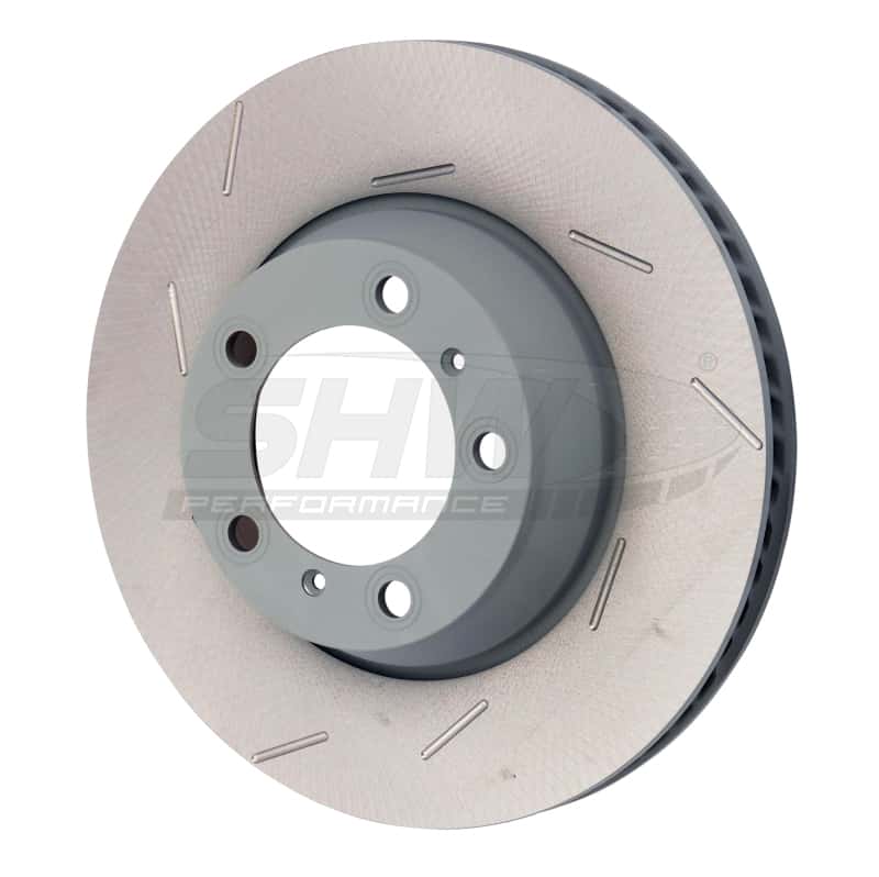 SHW Performance — SHW 11-16 Porsche Panamera 4 3.6L w/o Ceramic Brakes Left Rear Slotted MB Brake Rotor (971615601P) - view 1