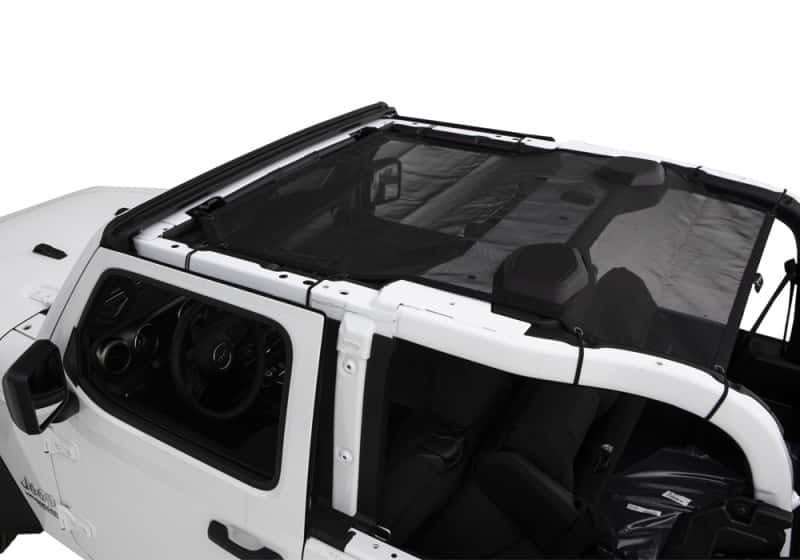 Rampage — Rampage 2018-2019 Jeep Wrangler(JL) Sport 2-Door Mesh Shade Top - Black
Top-Soft - view 2
