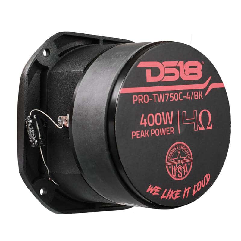 DS18 — DS18 4in Super Bullet Tweeter 200 Watts RMS 1.5in Titanium Vc 4 ohm Black - view 2