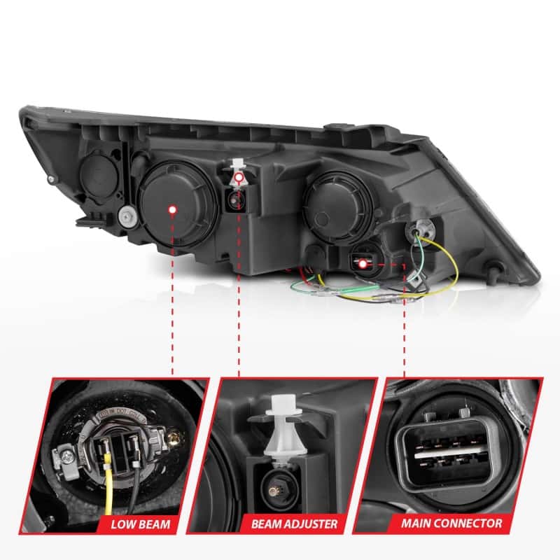 ANZO — ANZO 2011-2013 Kia Sorento Projector Headlights w/ Halo Black (CCFL)
Head Light Set
HdLtSet - view 6