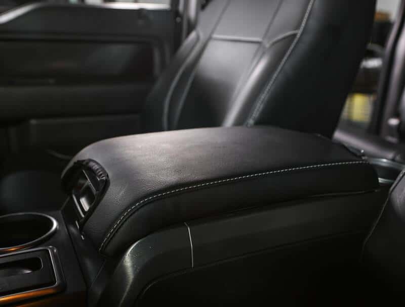 PRP Seats — PRP 10-14 Ford Raptor  Center Console Cover- Black with Silver Stitch - view 3