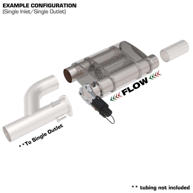 QTP — QTP 3in Weld-On Reverse 304SS Screamer Muffler Short Case w/Bolt-On QTEC Electric Cutout - view 6