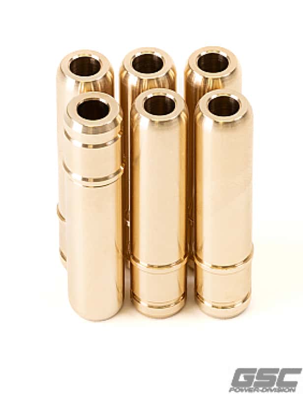 GSC Power Division — GSC P-D Toyota G16E STD Manganese Bronze Exhaust Valve Guide Stopper Style - Set of 6 - view 1