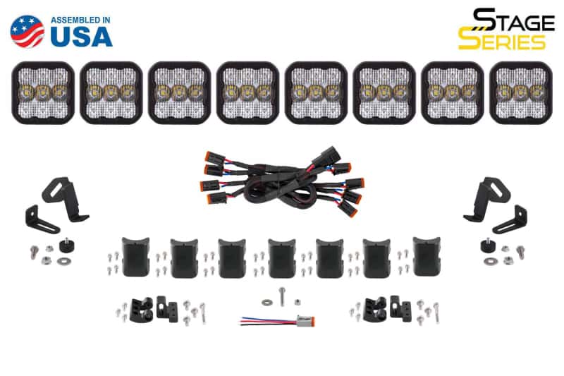 Diode Dynamics — Diode Dynamics SS5 Pro Universal CrossLink 8-Pod Lightbar - Yellow Combo - view 5