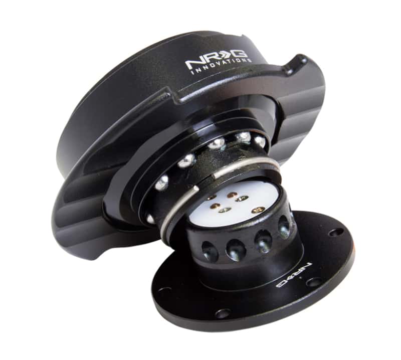 NRG — NRG Quick Release Kit Gen 2.5 - Black / Black Ring w/Finger Grooves - view 7