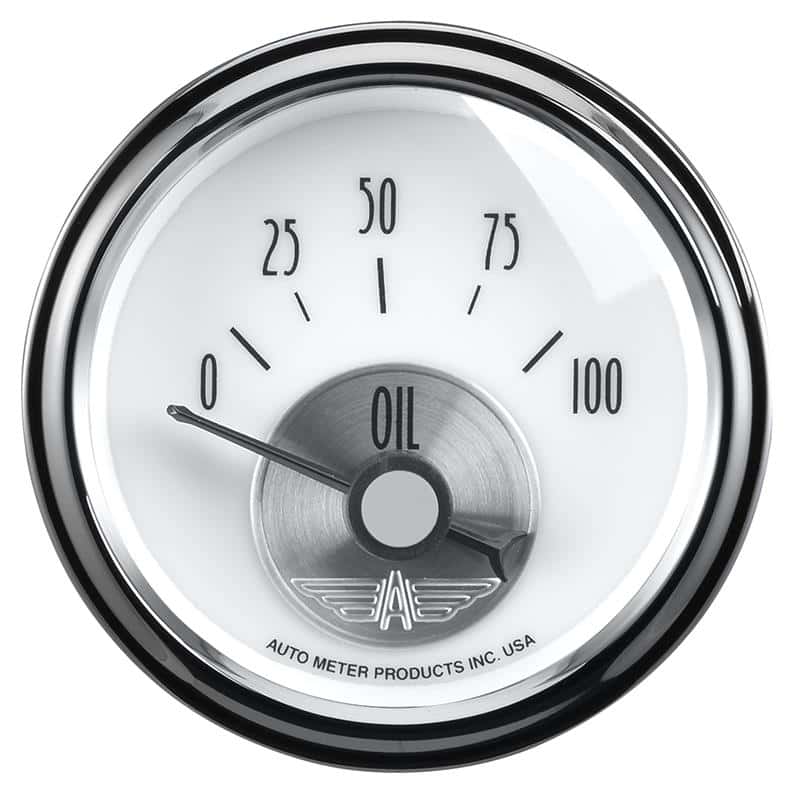 AutoMeter — Autometer Prestige Series Pearl 2-1/16in 100PSI Electronic Oil Pressure Gauge
2-1/16" OIL PRESS, 0 - view 2