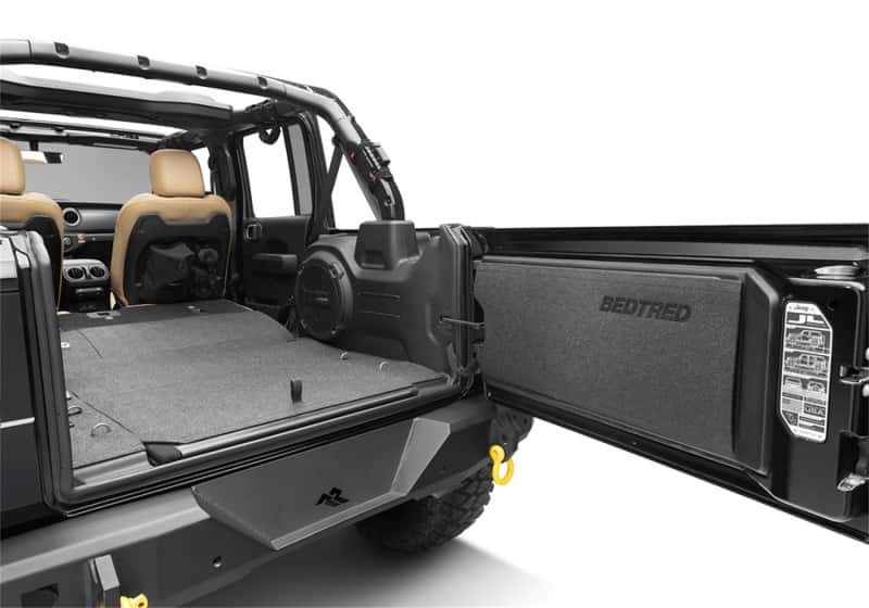 BedRug — BedRug 18-23 Jeep Wrangler JL BedTred 4 Door 6 PC Rear Kit w/ Gap Hider - view 4