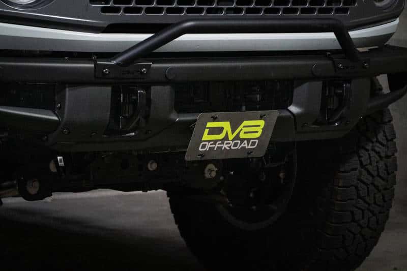 DV8 Offroad — DV8 Offroad 21-22 Ford Bronco Factory Front Bumper Licence Relocation Bracket - Front
License Bracket - view 5
