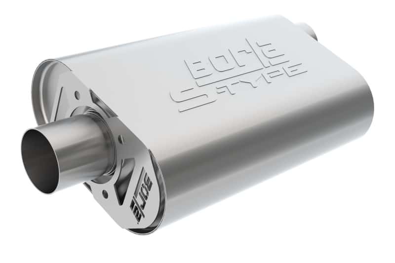 Borla — Borla CrateMuffler SBC Hot 350/383 3.0 inch Offset/Center 14in x 4.35in x 9in Oval S-Type Muffler
CrateMuffler
Muffler - view 3