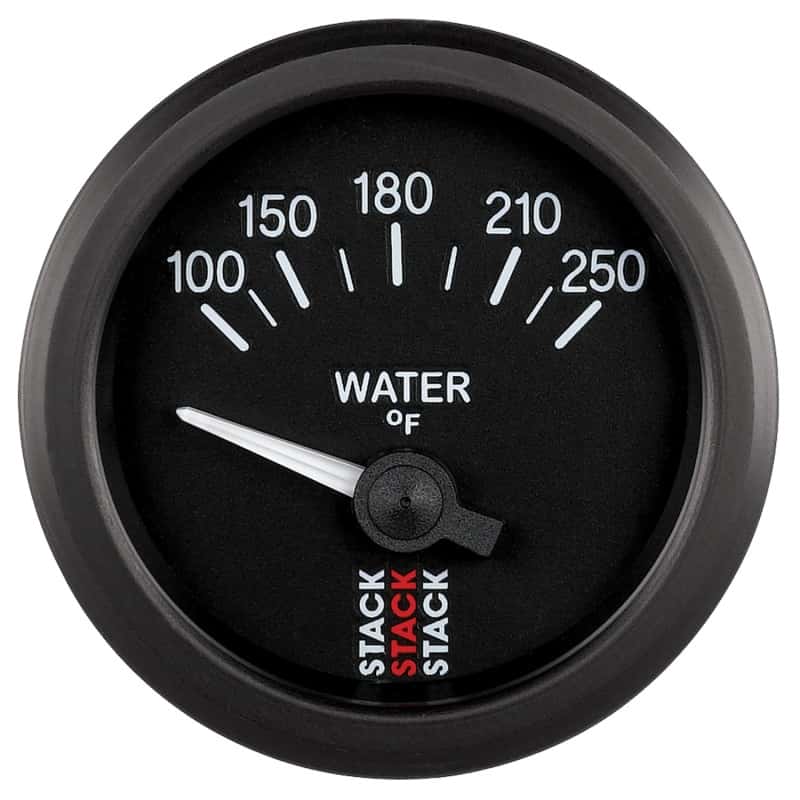 AutoMeter — Autometer Stack 52mm 100-250 Deg F 1/8in NPTF Electric Water Temp Gauge - Black
Ga WTmp Elec Bk 250F - view 1
