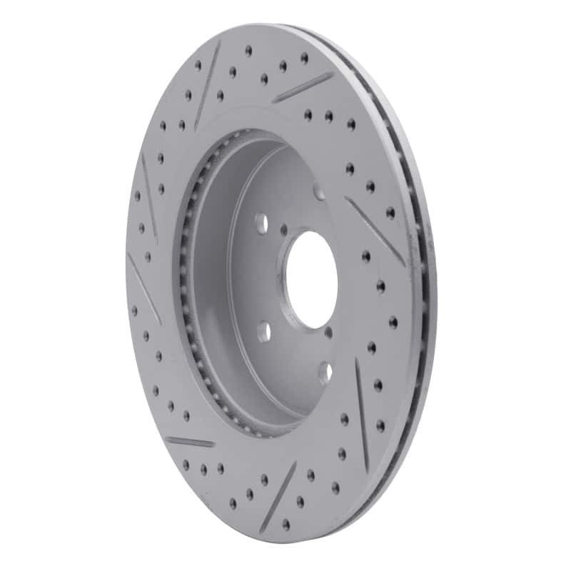 R1 Concepts — R1 15-25 Subaru Legacy Rear Right Drilled & Slotted Geo-Carbon Rotor - view 4
