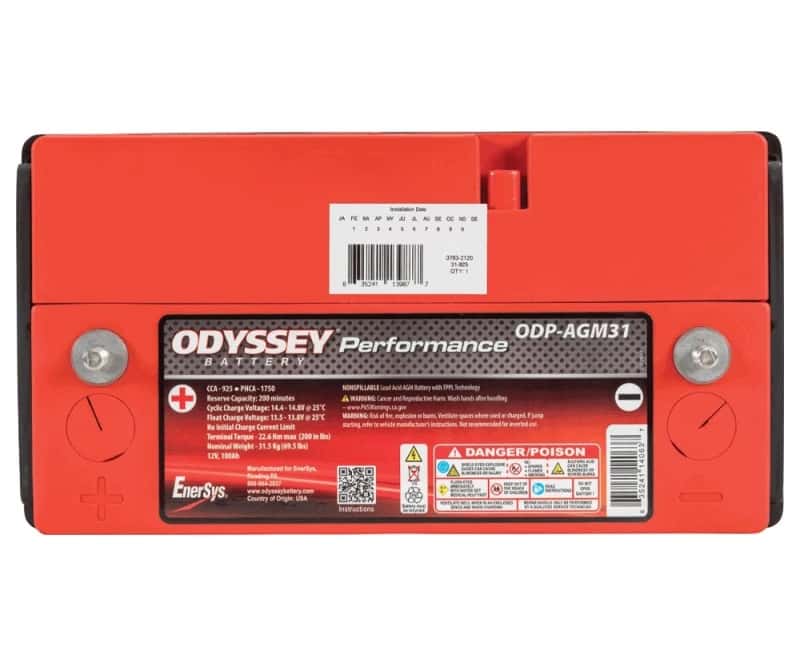 Odyssey Battery — Odyssey Battery Auto/Truck/Heavy Duty & Commercial Performance AGM Battery (31-925S)
Odyssey ODP-AGM31 - view 3