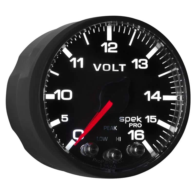 AutoMeter — AutoMeter Gauge Voltmeter 2-1/16in. 16V Stepper Motor W/Peak & Warn Blk/Blk Spek-Pro
GA 2" VOLT BFB SPEK - view 7