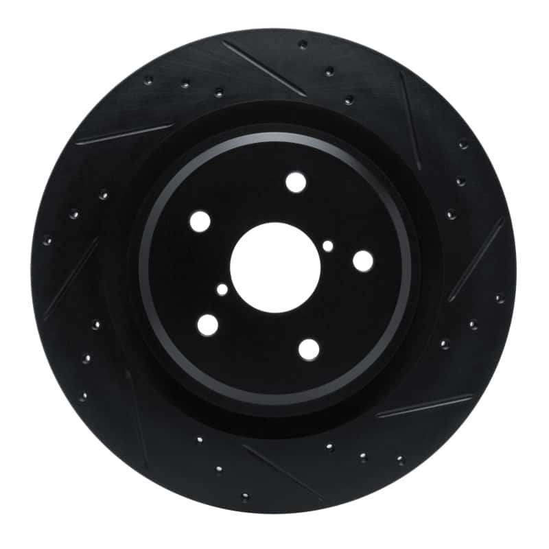 R1 Concepts — R1 -25 Subaru Ascent Rear Right Drilled & Slotted Black Brake Rotor
R1 Brake Rotor Drill - view 1