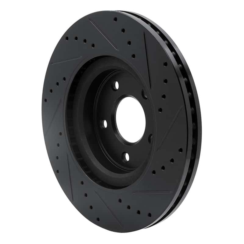 R1 Concepts — R1 2013-2025 Infiniti Q50 Front Left Drilled & Slotted Black Brake Rotor
R1 Brake Rotor Drill - view 4